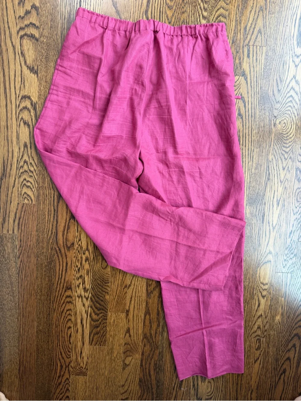 Charter Club Preppy Linen Wide-Leg Drawstring Nantucket Pants in Rose Pink